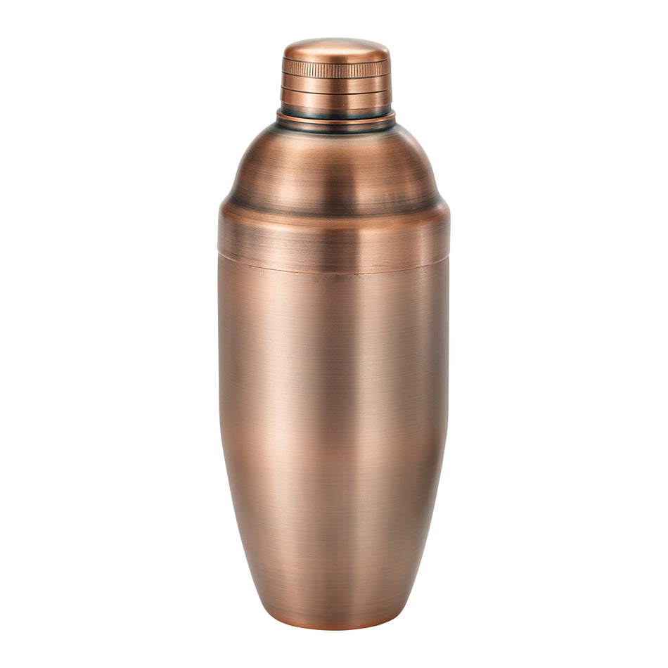 Winco BASS-24AC After5 24 oz Bar Shaker, 3 Piece Set, Antique Copper