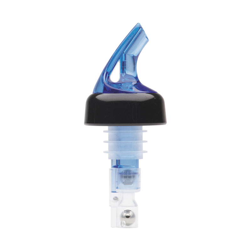 Winco BMP-3100B Bar Maid 1 oz "Premium Pour" Measured Pourers, Blue with Black Collar - 12 Pieces/Pack