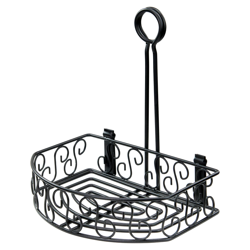 Winco WBKH-6SB 8-1/4 Inch Condiment Caddy Wire Construction Flat Black