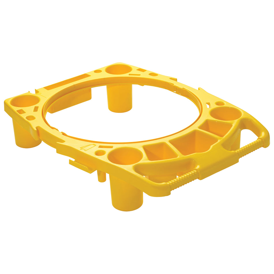 Winco TCD-44Y Janitorial Caddy Polypropylene Yellow with Multiple Storage Compartments