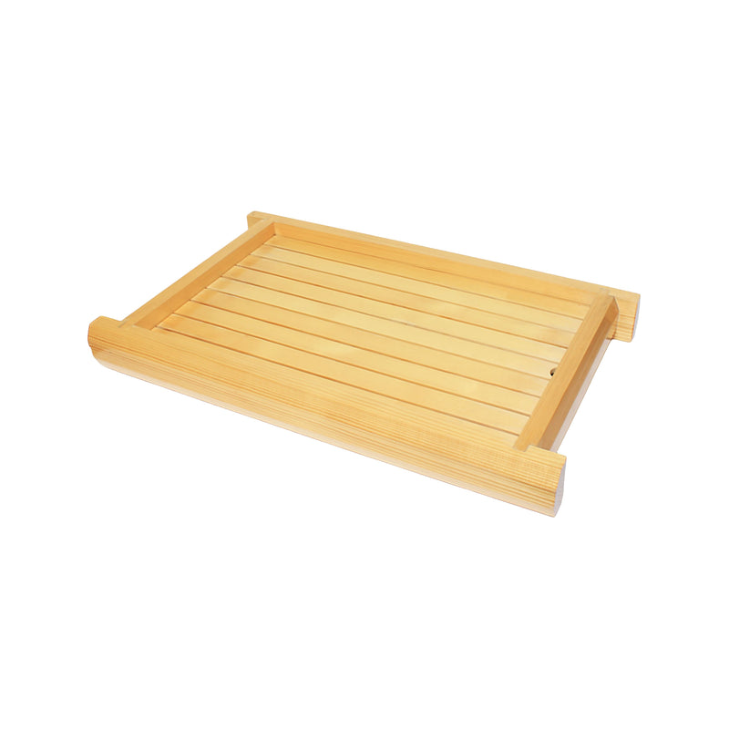 Thunder Group Y-55 12.5 Inch Sushi Serving Tray Shiraki Wood with Easy Cleaning