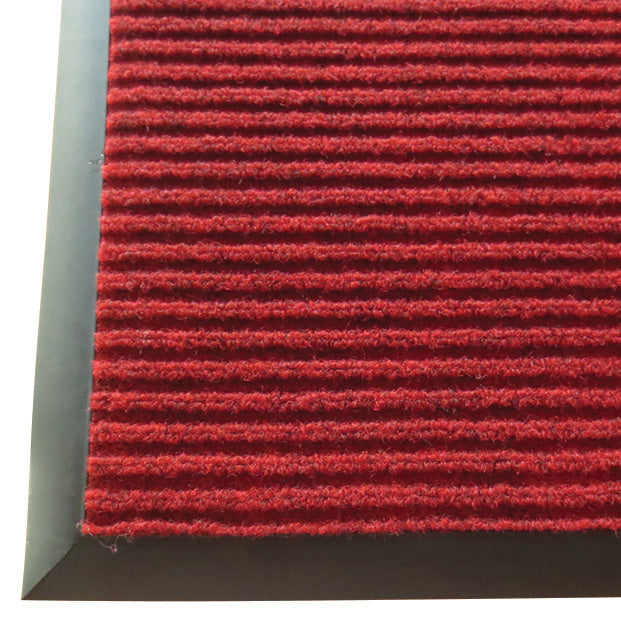 Winco FMC-46U 4' x 6' Burgundy Carpet Floor Mat Vinyl Backed for Commercial Use