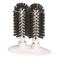 Winco GWM-200 Bar Maid 2 Brush Manual Glass Washer with Suction Cup Base