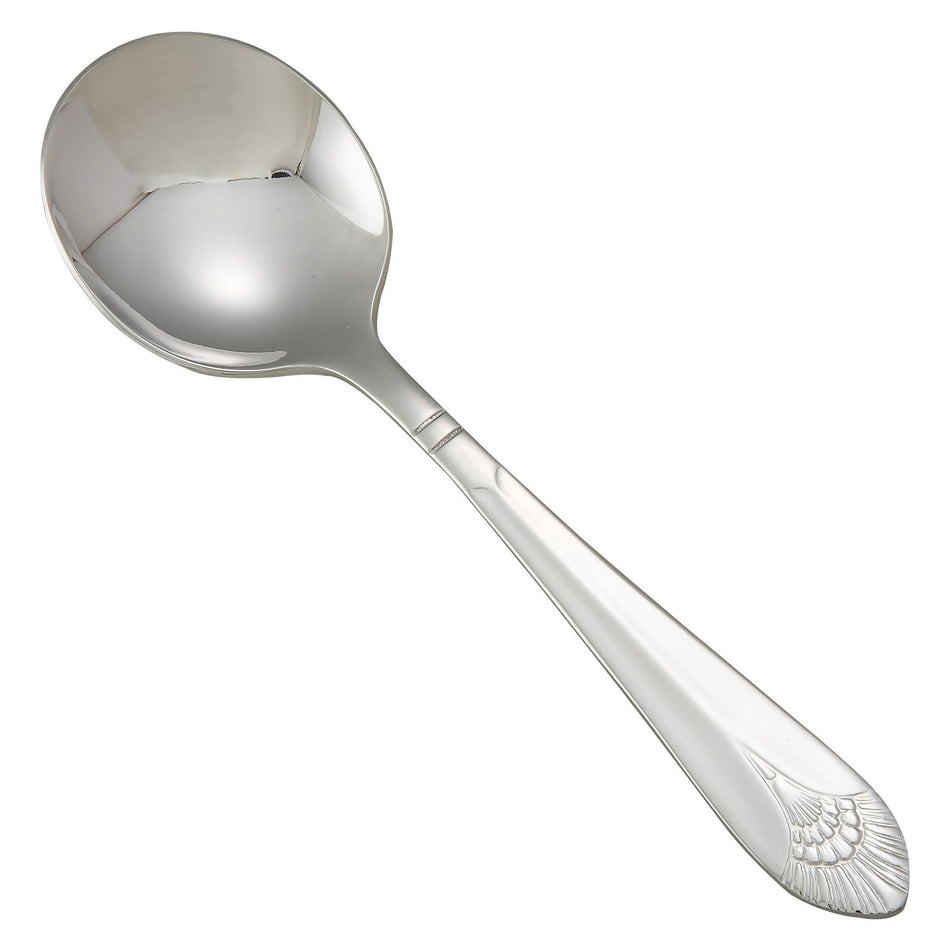 12 pack Winco 0031-04 Peacock Bouillon Spoon, 18/8 Extra Heavyweight