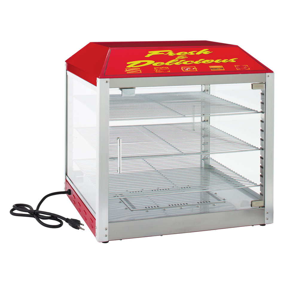 Winco 51048 23 Inch Hot Food Display Case Pass-thru with Adjustable Racks