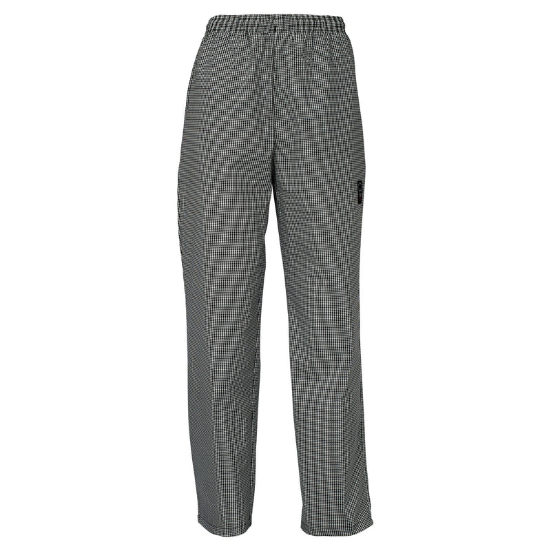 Winco UNF-4KXXL Houndstooth Chef Pants 2XL Relaxed Fit with Drawstring