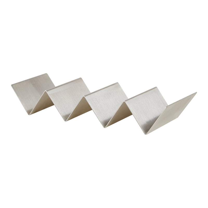 Winco TCHS-34 11-3/8 Inch Taco Holder Holds 3-4 Tacos Stainless Steel Brushed Finish