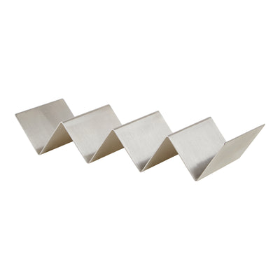 Winco TCHS-34 11-3/8 Inch Taco Holder Holds 3-4 Tacos Stainless Steel Brushed Finish