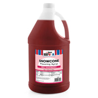 Winco 72007CS 1 Gallon Red Raspberry Snow Cone Syrup 4 Gallon Case