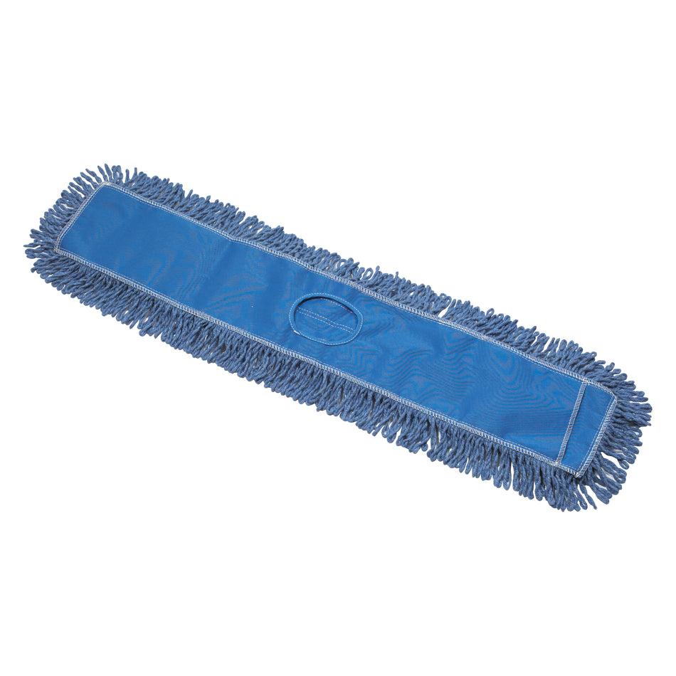 Winco DMB-36H 36 Inch Dust Mop Head Refill Cotton Blend Blue