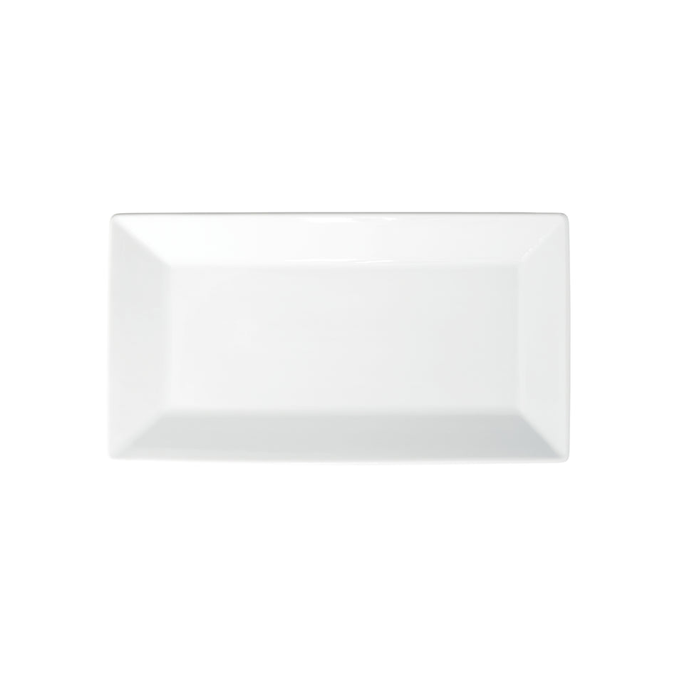 Winco RPR-13 Royalsquare Rectangular Platter, 13"L, White Porcelain, 12 Pieces/Case