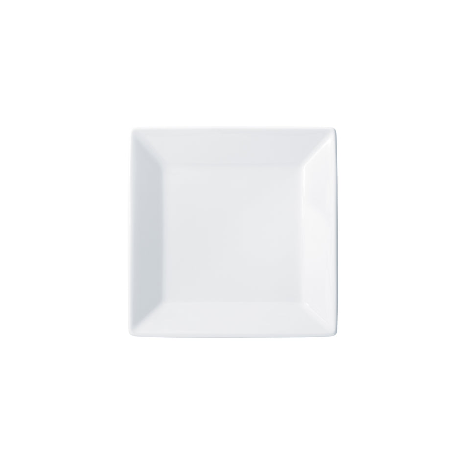 Winco RPS-6 Royalsquare Square Plate, 6", White Porcelain, 12 Pieces/Case