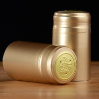 Gloss Solid Gold Wine Heat-Shrink Capsules - 100 Count