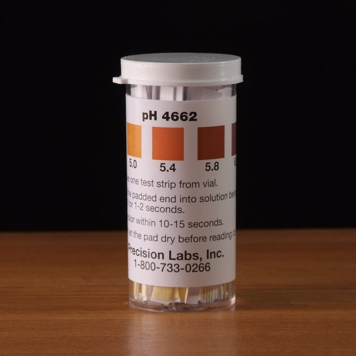 pH Test Strips Beer 4.6-6.2 Vial/100
