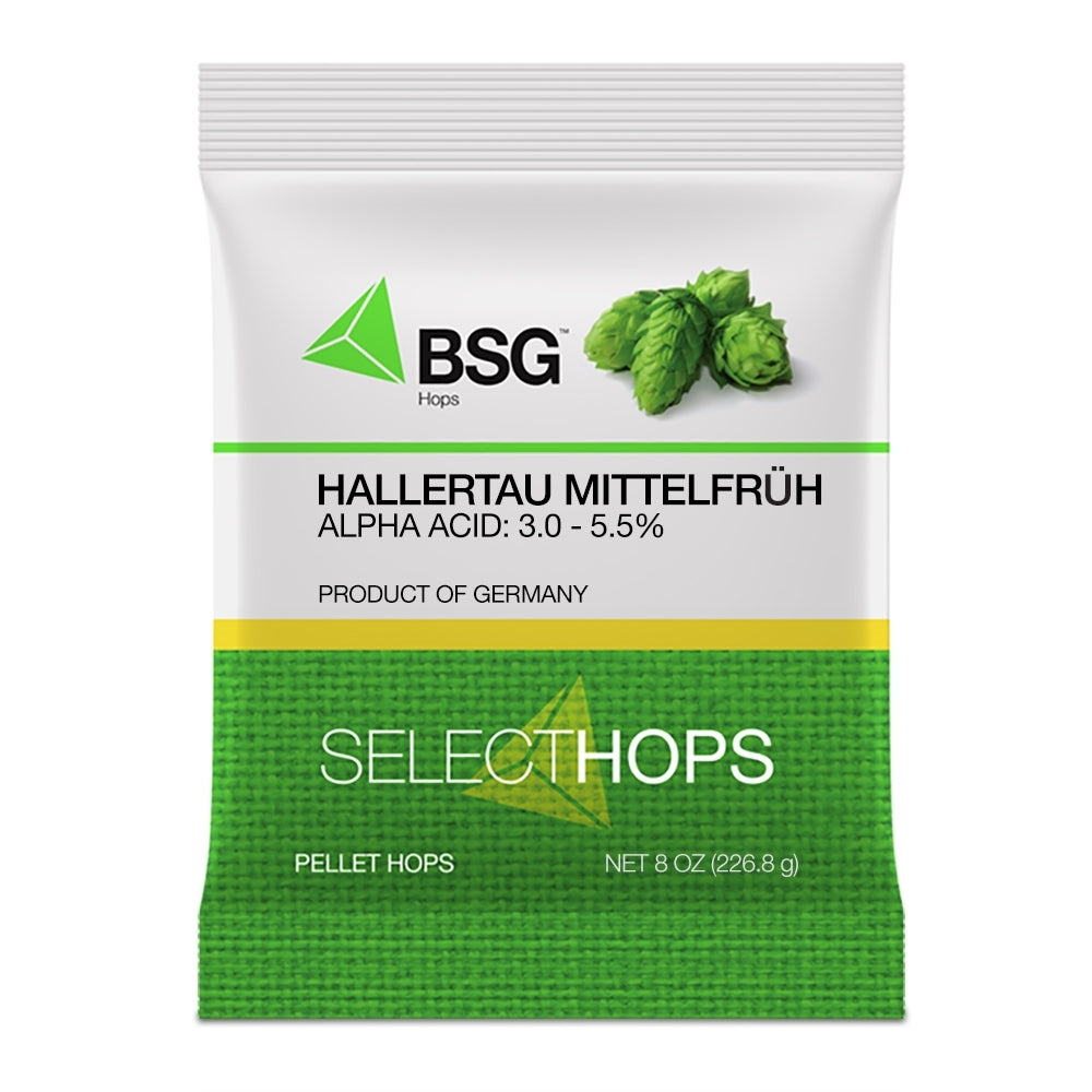 Hallertau Mittelfrüh Hop Pellets 8oz
