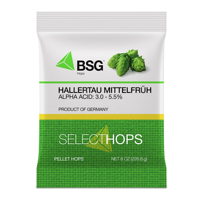 Hallertau Mittelfrüh Hop Pellets - 8 oz Pack Noble Aroma Hops