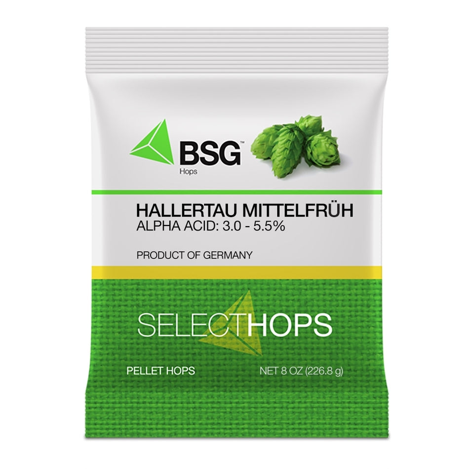 Hallertau Mittelfrüh Hop Pellets 8oz