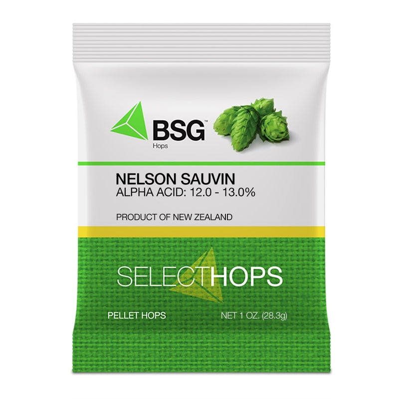 BSG HandCraft Nelson Sauvin Hop Pellets 1 oz, New Zealand Dual-Purpose Hops for IPA - HNEL001Z