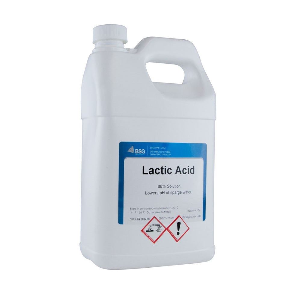 4kg Lactic Acid 8.8lb - Lower pH in Sparge Water