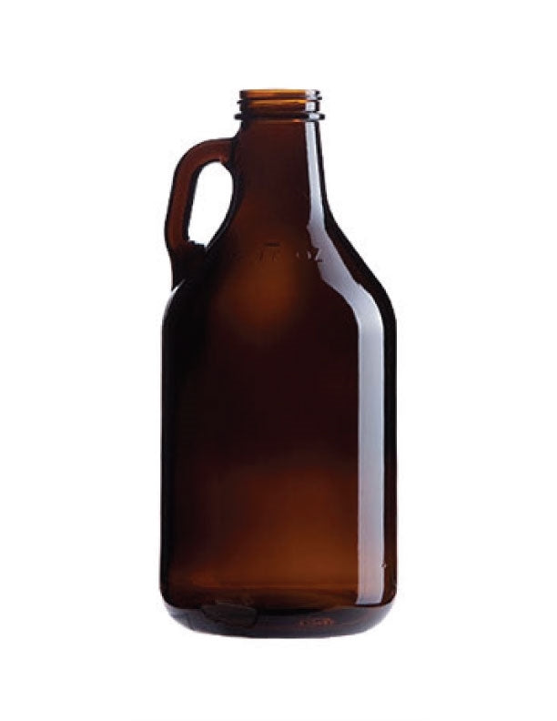 32oz Amber Growler 38mm Finish Cs/12