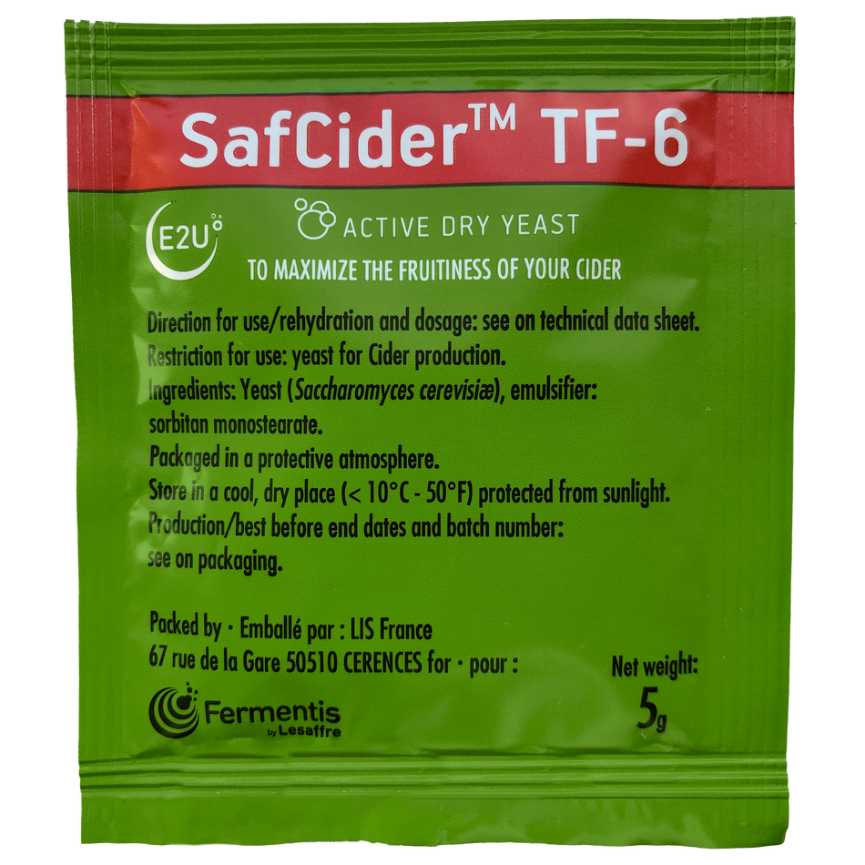 Fermentis SafCider TF-6 5g Yeast