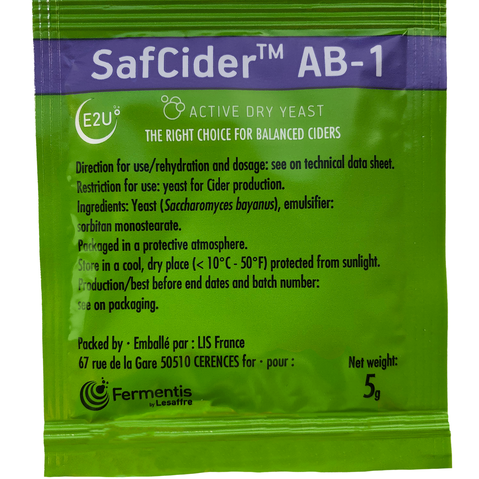 Fermentis SafCider AB-1 Yeast 5g