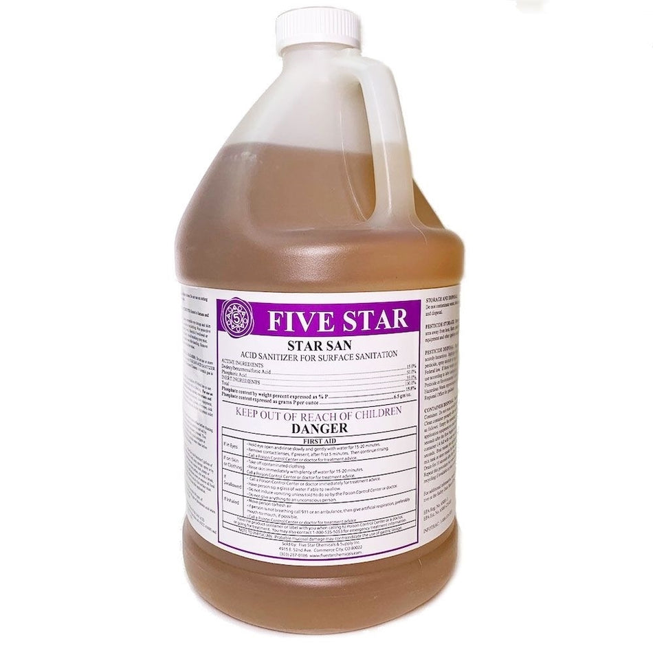Fivestar [Case of 4] 1 Gallon Star San High-Foaming Brewery Sanitizer - 26-STS-FS01-04