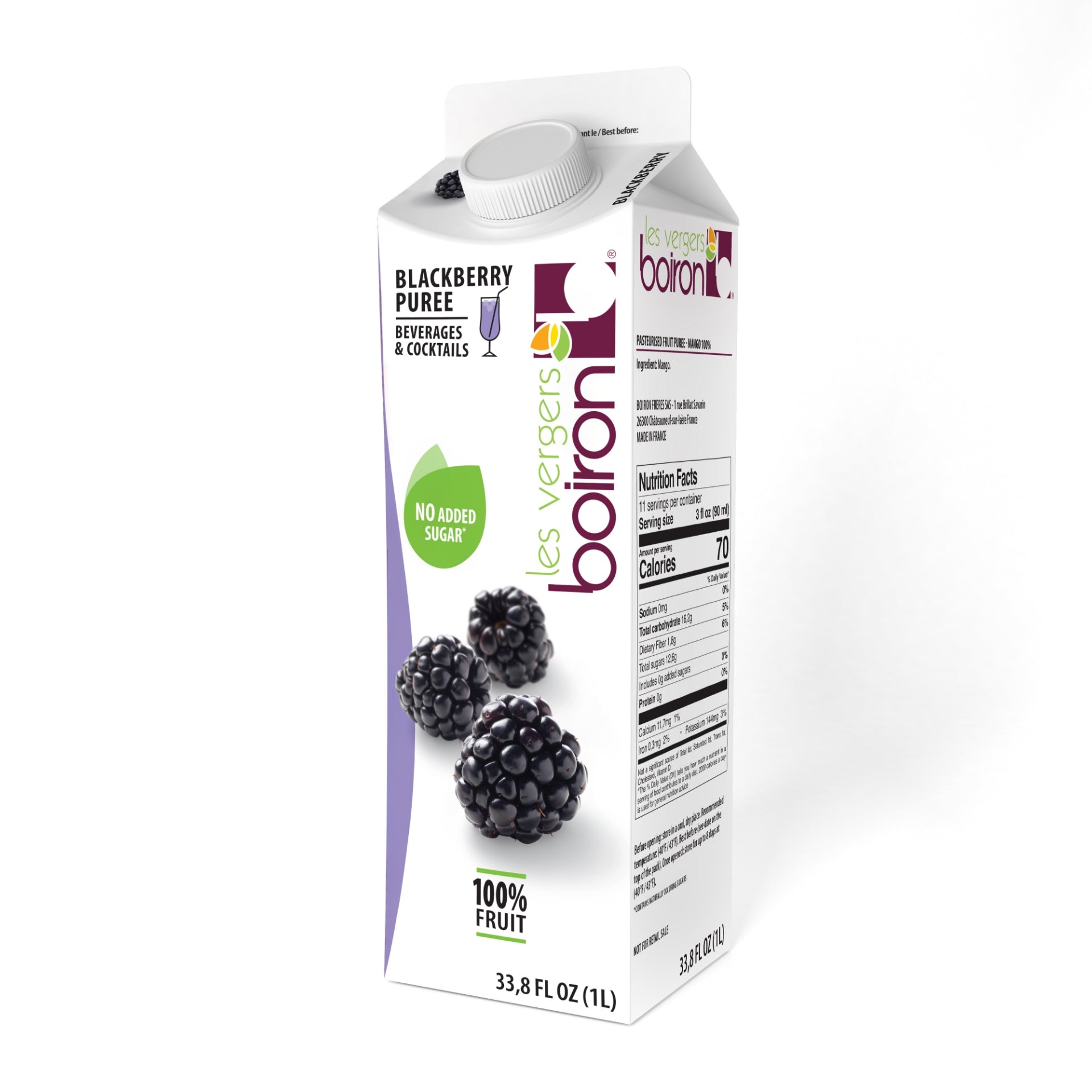 Blackberry 100% Fruit Puree 1 Liter