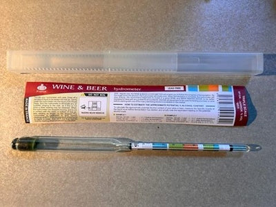 Triple Scale Glass Hydrometer - Gravity, Brix, and Potential Alcohol