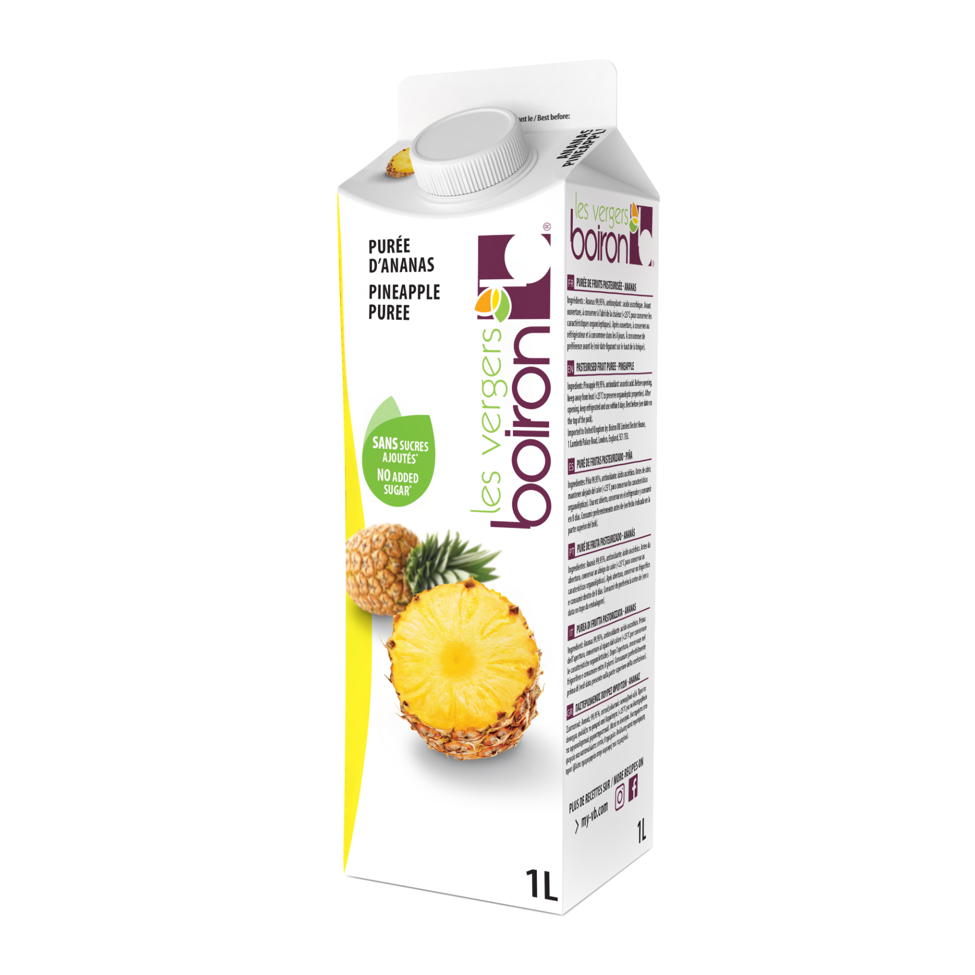 Pineapple 100% Fruit Puree 1 Liter