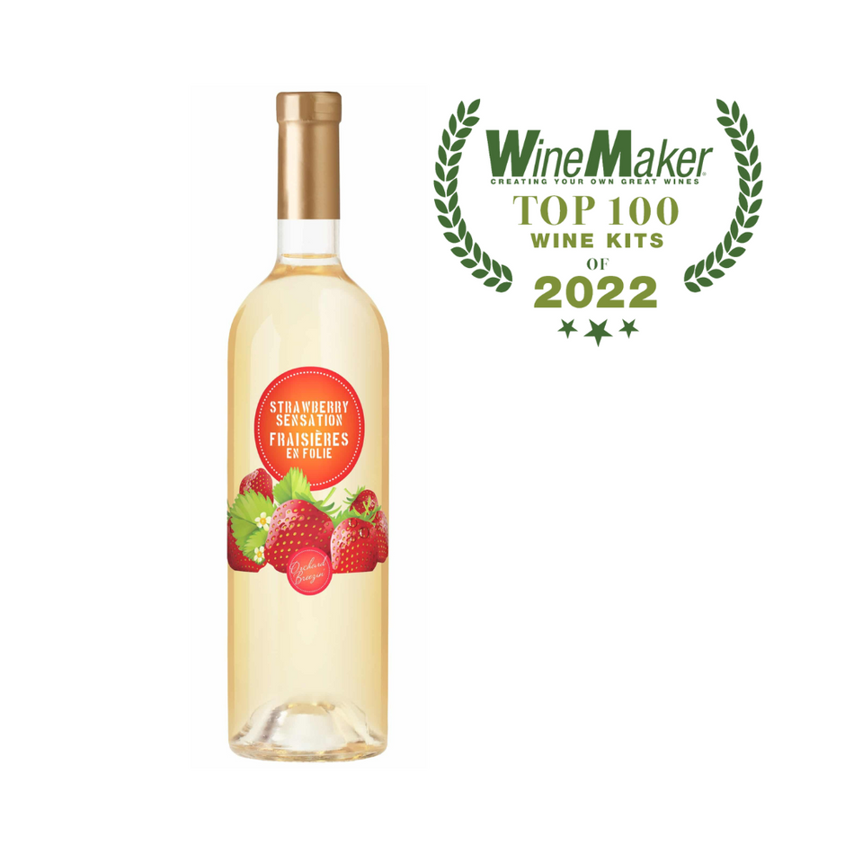 Orchard Breezin' Strawberry Sensation 6 Gallon Home Wine Making Ingredient Kit
