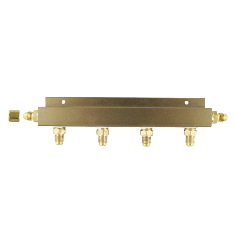 Aluminum Air Dist 4-Out 1/4inMfl No Chk
