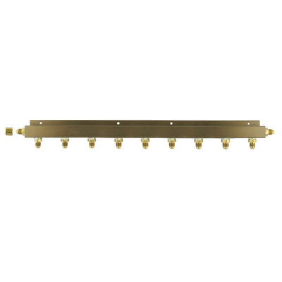 Aluminum Air Dist 9-Out 1/4inMfl With Chk
