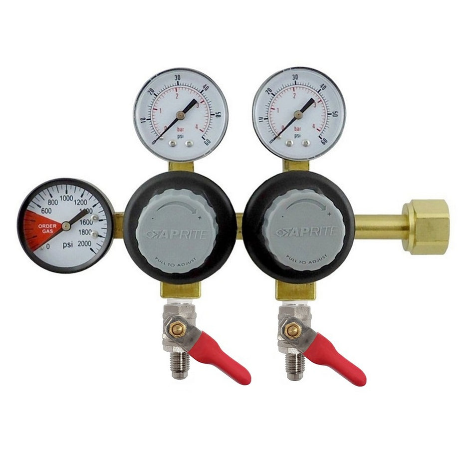 Dbl Co2 Reg 1/4inMfl-So-W/Chk 60:2000 Tap