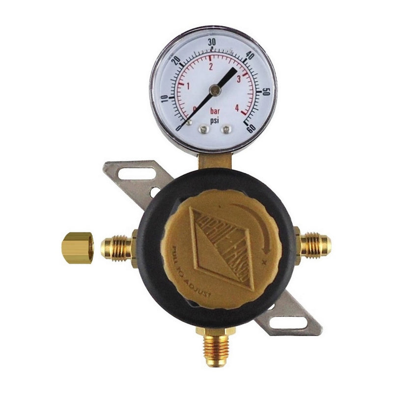 Secondary Pass-Thru CO2 Regulator - 0-60 PSI with Check Valve