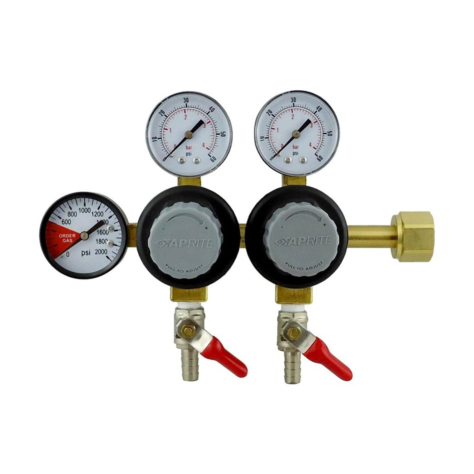Dbl Co2 Reg 3/8inB-So-W/Chk 60:2000 Tap