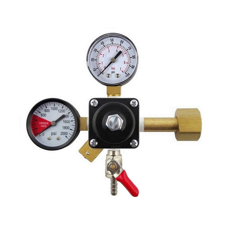 Taprite CO2 Regulator - 1/4" Barb Outlet with Integrated Check Valve