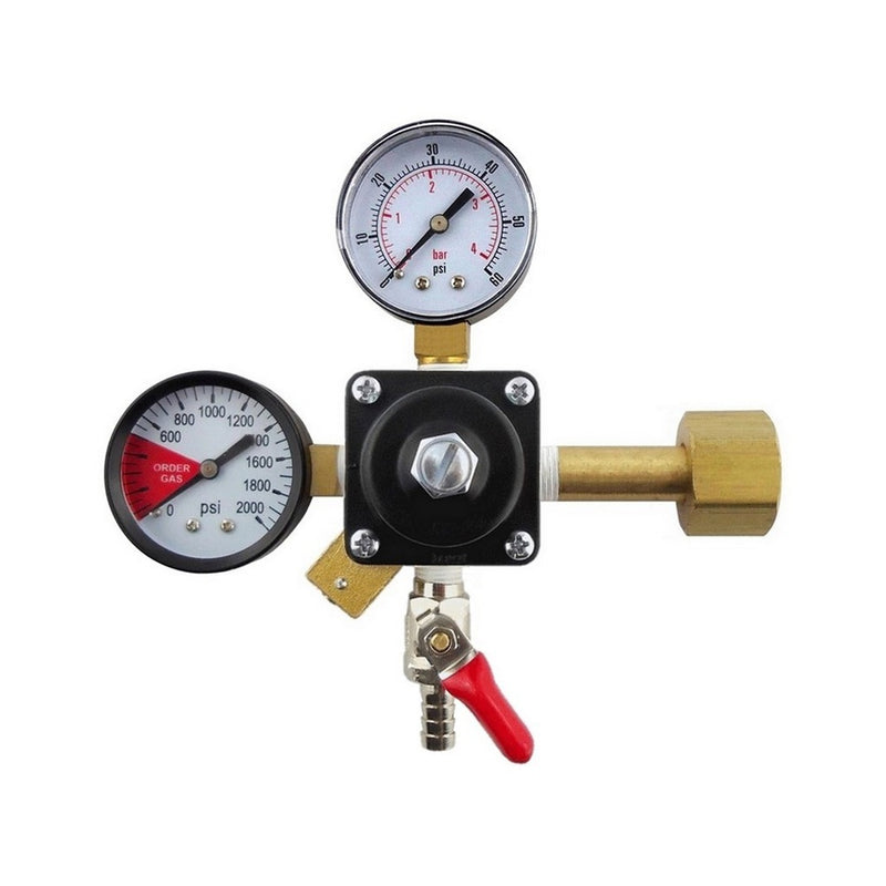 Cornelius Style CO2 Regulator - 3/8" Barb Outlet with Integrated Check Valve