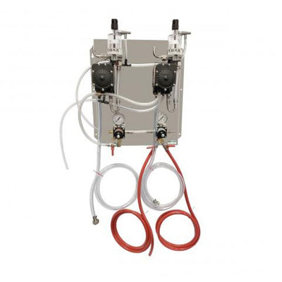 Foxx Dual Beer Pump Panel - 2 FOB Detectors with Corny Connection Tubes Draft System