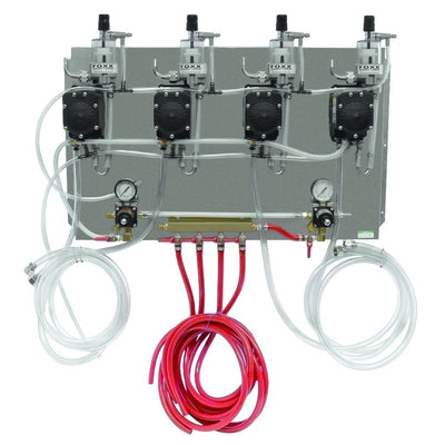 Quadruple Beer Pump Panel for Cornelius Kegs with 4 FOBs