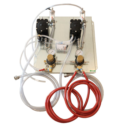 Dual Beer Pump Core FOB Panel - 2 FOB Detectors with Dual Tap Tubes Draft System