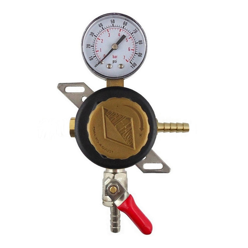 Secondary Regulator 1/4in Barb with Check Valve 100 PSI — Commercial Beverage Gas Regulator
