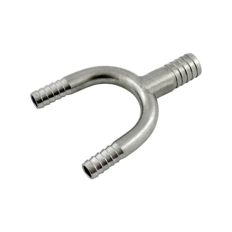U-Bend-W/Man - 304 Stainless Steel - 1/4" Hose Barb X 1/4" Hose Barb X 3/8" Hose Barb-Man