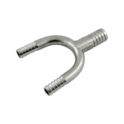 U-Bend-W/Man - 304 Stainless Steel - 1/4" Hose Barb X 1/4" Hose Barb X 3/8" Hose Barb-Man