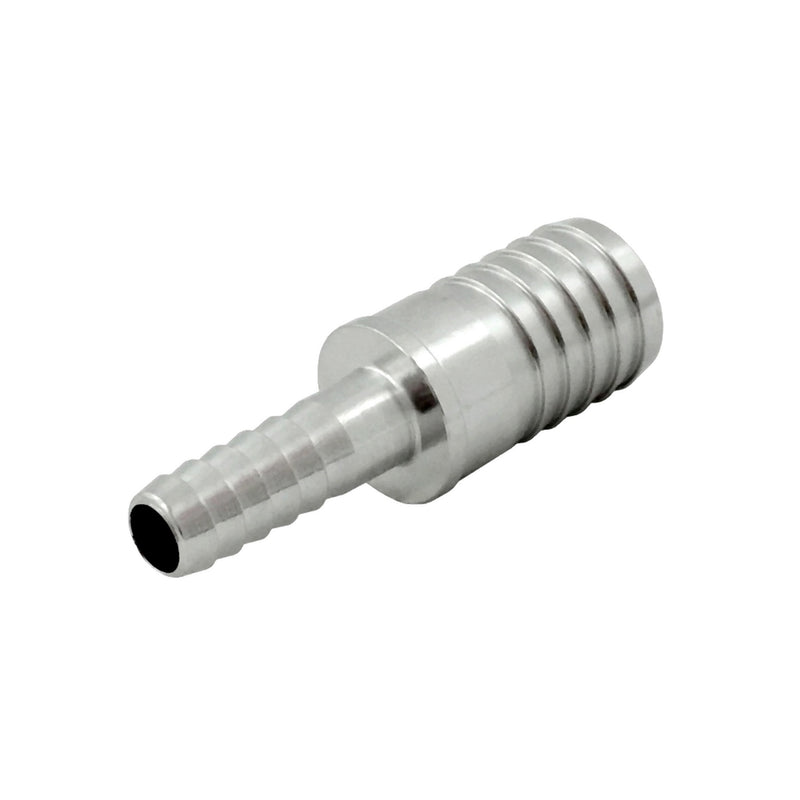 Reducing Splicer - 304 Stainless Steel - 1/4" Hose Barb X 1/2" Hose Barb
