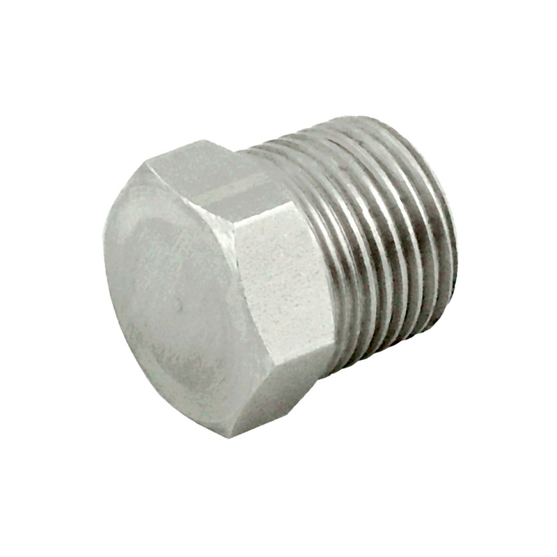 Hex Head Plug - 304 Stainless Steel - 1/4"Male Pipe Thread (MPT)