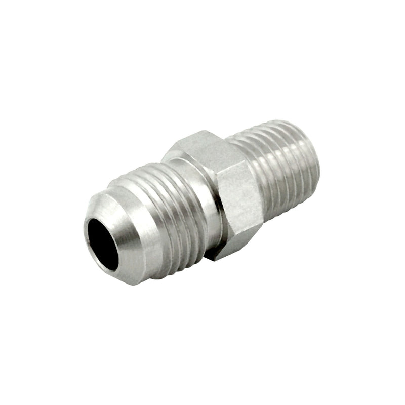 Hex Adapter - 304 Stainless Steel - 3/8"Male Flare (MFL) X 1/4"Male Pipe Thread (MPT)