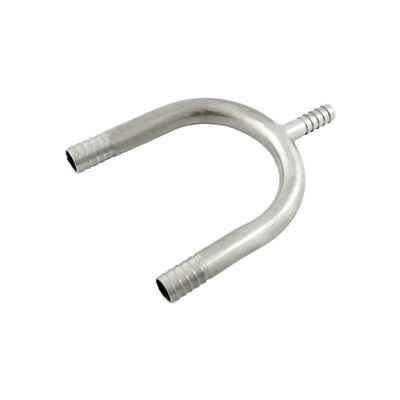 U-Bend-W/Man - 304 Stainless Steel - 3/8" Hose Barb X 3/8" Hose Barb X 1/4" Hose Barb-Man