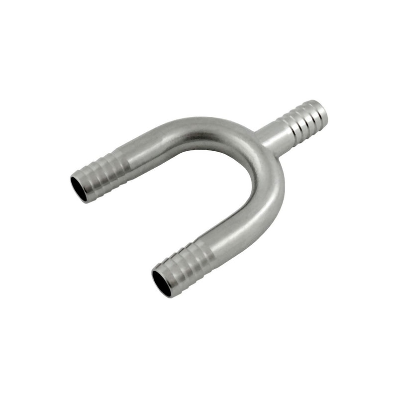 U-Bend-W/Man - 304 Stainless Steel - 3/8" Hose Barb X 3/8" Hose Barb X 3/8" Hose Barb-Man