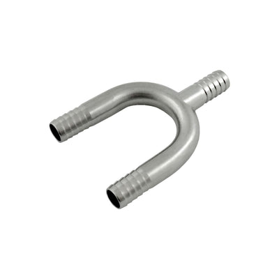 U-Bend-W/Man - 304 Stainless Steel - 3/8" Hose Barb X 3/8" Hose Barb X 3/8" Hose Barb-Man